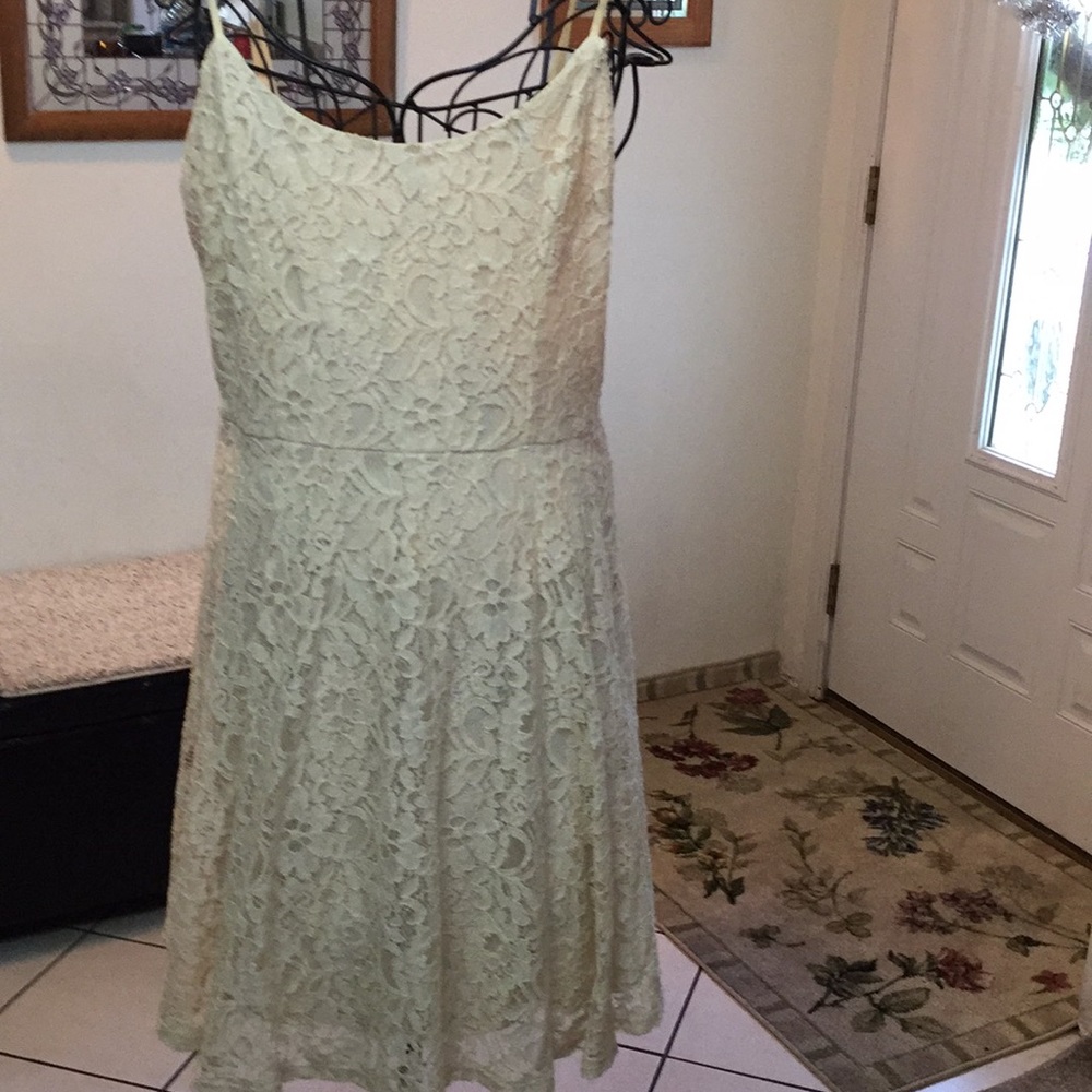 Cream lace dress